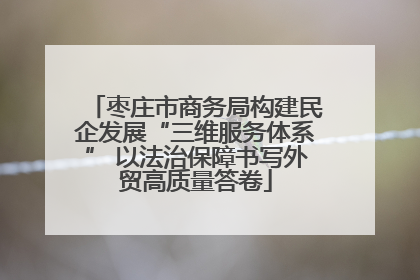 枣庄市商务局构建民企发展“三维服务体系” 以法治保障书写外贸高质量答卷