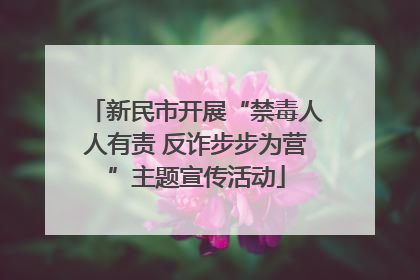 新民市开展“禁毒人人有责 反诈步步为营”主题宣传活动