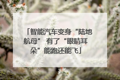 智能汽车变身“陆地航母” 有了“眼睛耳朵”能跑还能飞