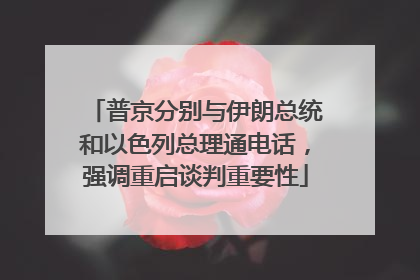 普京分别与伊朗总统和以色列总理通电话，强调重启谈判重要性