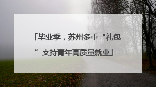 毕业季，苏州多重“礼包”支持青年高质量就业