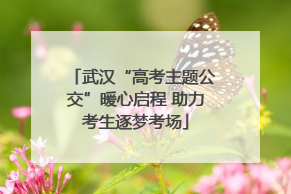 武汉“高考主题公交”暖心启程 助力考生逐梦考场