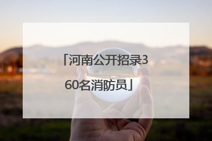 河南公开招录360名消防员