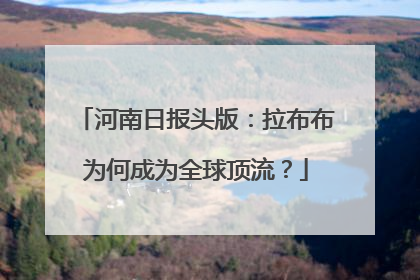 河南日报头版：拉布布为何成为全球顶流？