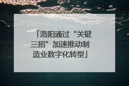 洛阳通过“关键三招”加速推动制造业数字化转型