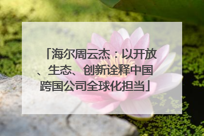 海尔周云杰：以开放、生态、创新诠释中国跨国公司全球化担当