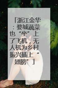 浙江金华：婺城蔬菜也“坐”上了飞机，无人机为乡村振兴插上“翅膀”