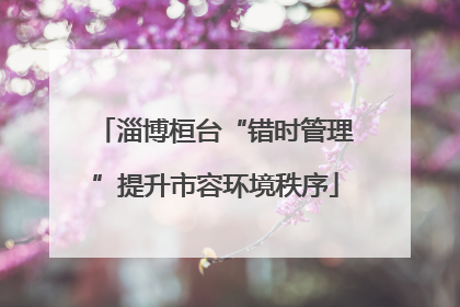 淄博桓台“错时管理”提升市容环境秩序