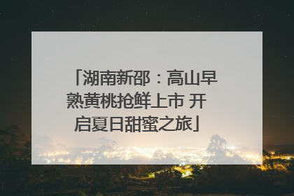 湖南新邵：高山早熟黄桃抢鲜上市 开启夏日甜蜜之旅