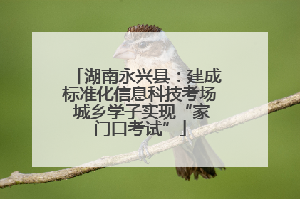 湖南永兴县：建成标准化信息科技考场 城乡学子实现“家门口考试”