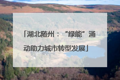 湖北随州：“绿能”涌动助力城市转型发展