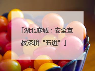 湖北麻城：安全宣教深耕“五进”