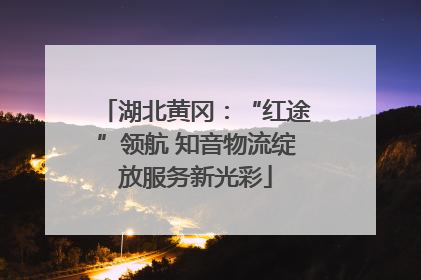 湖北黄冈：“红途”领航 知音物流绽放服务新光彩