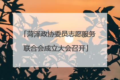 菏泽政协委员志愿服务联合会成立大会召开