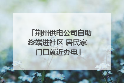 荆州供电公司自助终端进社区 居民家门口就近办电