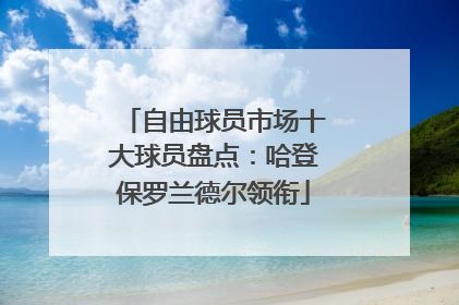 自由球员市场十大球员盘点：哈登保罗兰德尔领衔