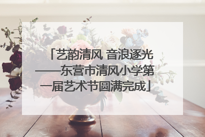 艺韵清风 音浪逐光——东营市清风小学第一届艺术节圆满完成
