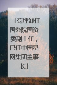 苟坪卸任国务院国资委副主任，已任中国星网集团董事长