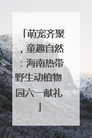 萌宠齐聚，童趣自然：海南热带野生动植物园六一献礼