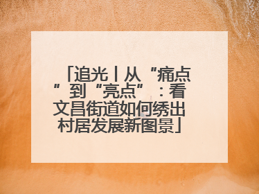 追光丨从“痛点”到“亮点”：看文昌街道如何绣出村居发展新图景