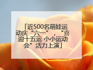 近500名萌娃运动庆“六一”，“喜迎十五运 小小运动会”活力上演