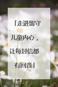 走进留守儿童内心，让每封信都有回音