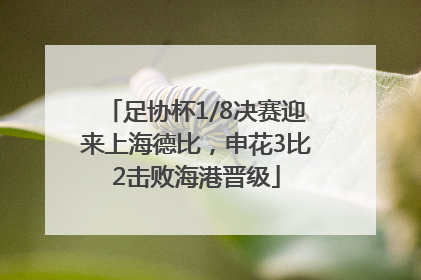 足协杯1/8决赛迎来上海德比，申花3比2击败海港晋级