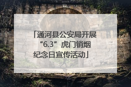 通河县公安局开展“6.3”虎门销烟纪念日宣传活动