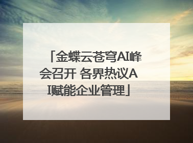 金蝶云苍穹AI峰会召开 各界热议AI赋能企业管理