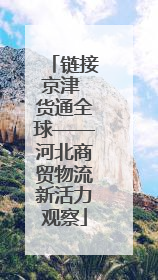 链接京津 货通全球——河北商贸物流新活力观察
