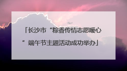长沙市“粽香传情志愿暖心”端午节主题活动成功举办