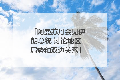 阿曼苏丹会见伊朗总统 讨论地区局势和双边关系