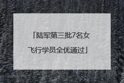 陆军第三批7名女飞行学员全优通过