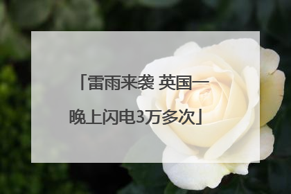 雷雨来袭 英国一晚上闪电3万多次
