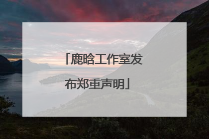 鹿晗工作室发布郑重声明