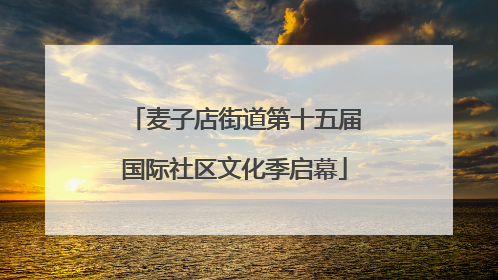 麦子店街道第十五届国际社区文化季启幕