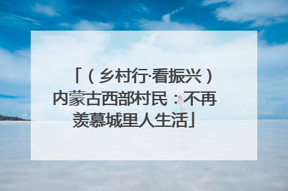 （乡村行·看振兴）内蒙古西部村民：不再羡慕城里人生活