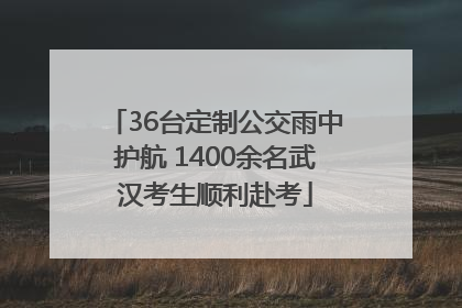 36台定制公交雨中护航 1400余名武汉考生顺利赴考