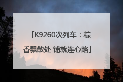 K9260次列车：粽香飘散处 铺就连心路